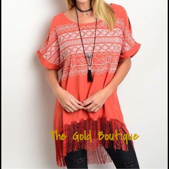 ⚡️LAST ONE!!! -Tribal Cold Shoulder Top⚡️ - Picture 2 of 3