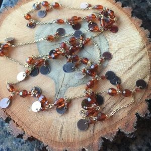 Necklace bundle🎉 brown and gold long necklaces