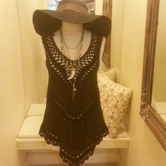 Crocheted beach cover up