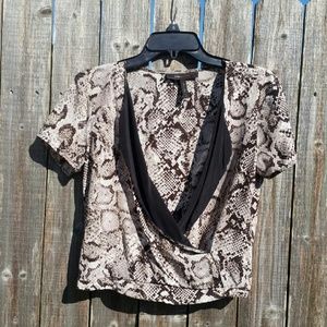 BCBG Maxazria Snake Print Crop