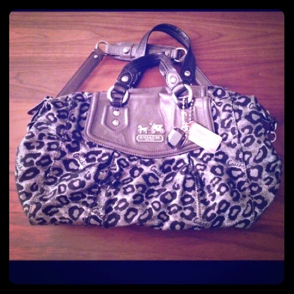 Coach Claire Ocelot Handbag