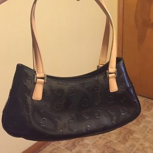Shiny Black and Leather Guess Purse