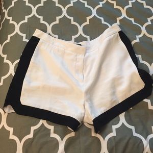 Black and white shorts