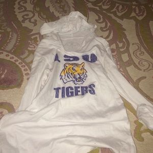 LSU Tigers White hooded tee