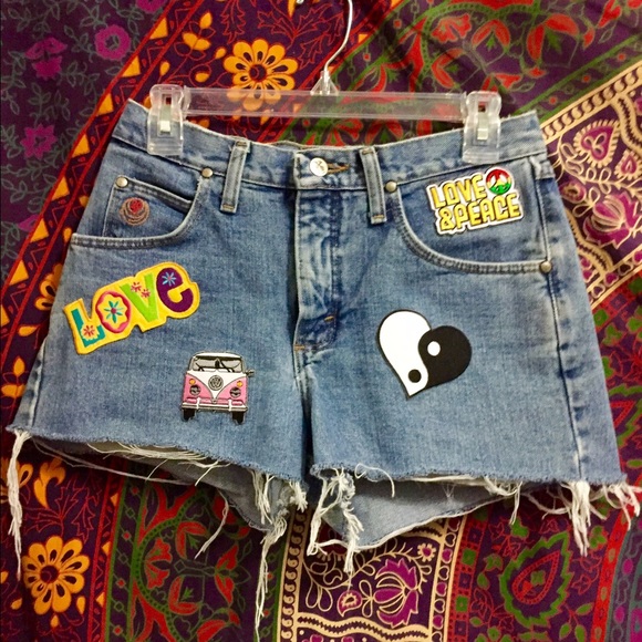 Urban Outfitters Pants - BLOWOUT SALE patchwork denim high waisted shorts