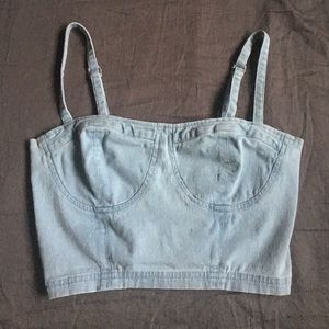 Denim bustier