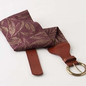 Anthropologie purple fabric belt