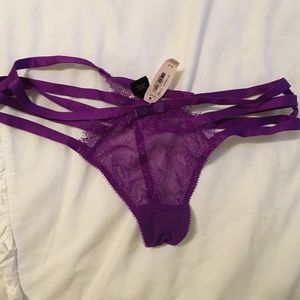 Victoria's Secret purple lace thong