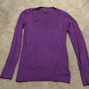 Express purple v neck sweater