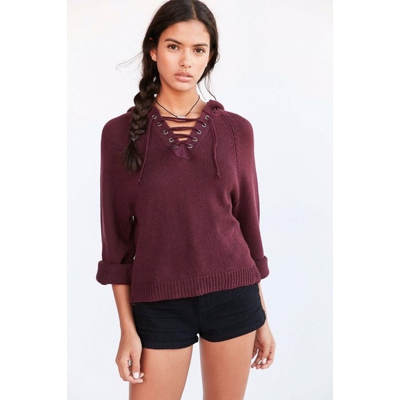 NWT Urban Outfitters Tie Up Pullover