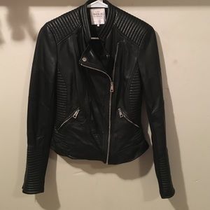 ZARA Faux Quilted Leather Jacket