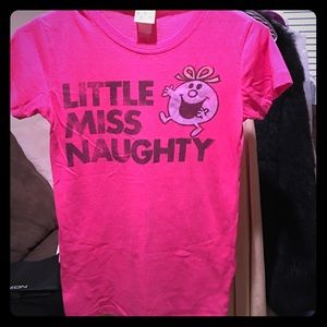 Little miss naughty t shirt
