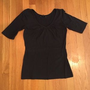 Express Black V-Neck 3/4 Sleeve Shirt sz S