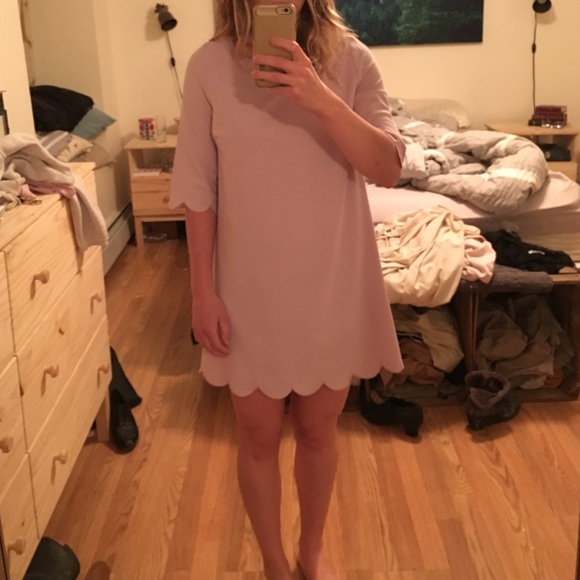 Tobi lilac 3/4 sleeve shift dress small - Picture 2 of 4