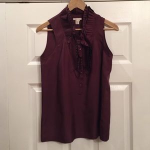 J.Crew Silk Ruffled Tank