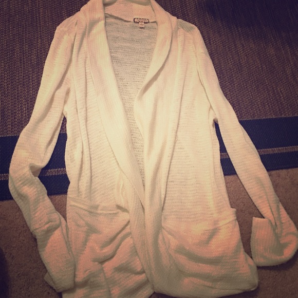 Long sleeve white cardigan