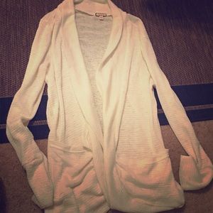 Long sleeve white cardigan