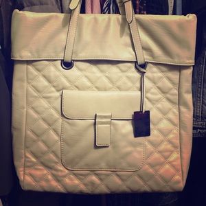 ADORABLE LARGE WHITE TOTE!!
