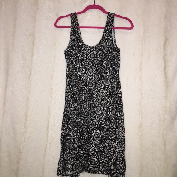 Black and White Floral Dress