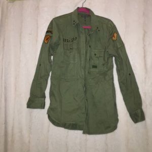 Studded Green Army Jacket