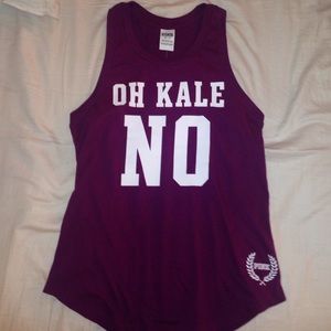 PINK 'oh kale no' tank top