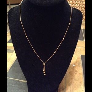 14 K gold necklace with 14K gold beads