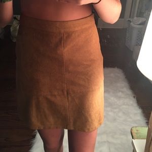 Suede skirt