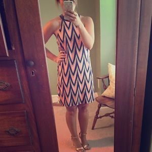 Multi colored knee length dress