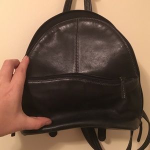 Small leather backpack purse