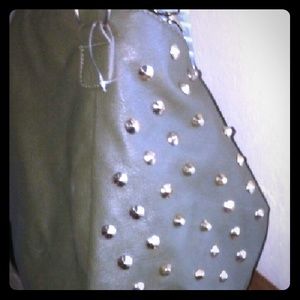 Army green purse w/ gold studs