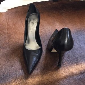 Leather Guess Pointy Toe Pumps