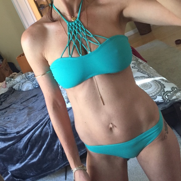 HP Tropical Getaway-Turquoise Interlace Bikini Set