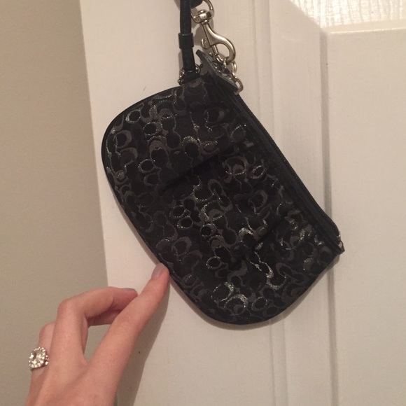 Authentic small coach wristlet!