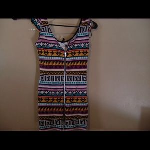 Fun patterned fitted dress