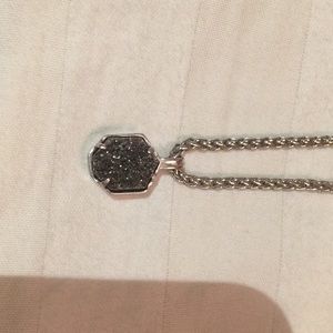 KS Platinum Drusy Silver Oliver