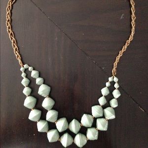 Teal and bronze necklace