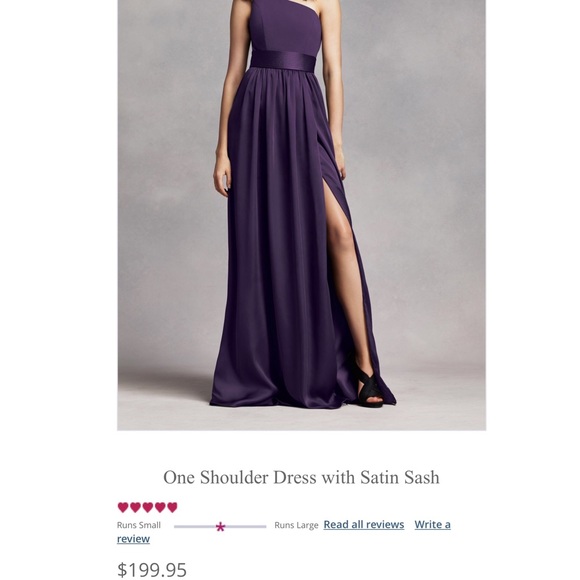 Vera Wang Plum Bridesmaid dress