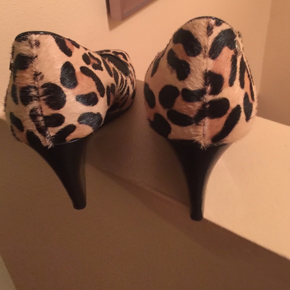 Calvin Klein Callie Hair Calf Patent PeepToe Wedge - Picture 4 of 4