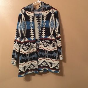 Tribal print chunky sweater