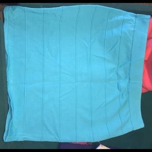 Turquoise bandage skirt