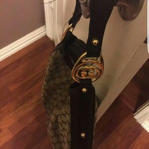 Authentic Gucci Hobo with interlocking G hard ware