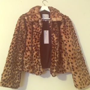 New faux fur jacket with tags