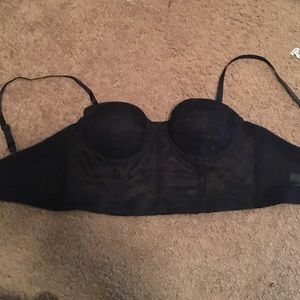 Black bra mini corset