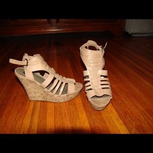 Beige wedges