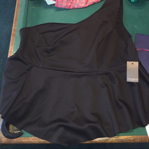 One shoulder peplum top