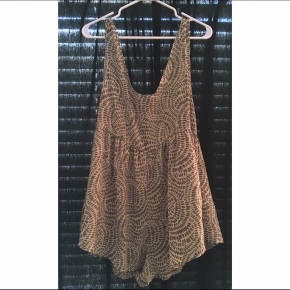 Printed Low Back Romper