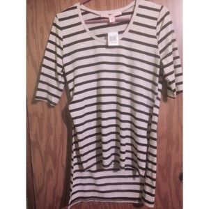 NWT Striped Hi-low Top