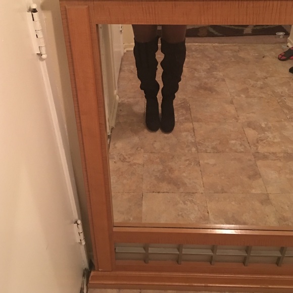 Black Wedge Boots