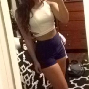 High waisted rule blue shorts from PacSun