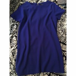 Royal Blue Structured T-Shirt Dress